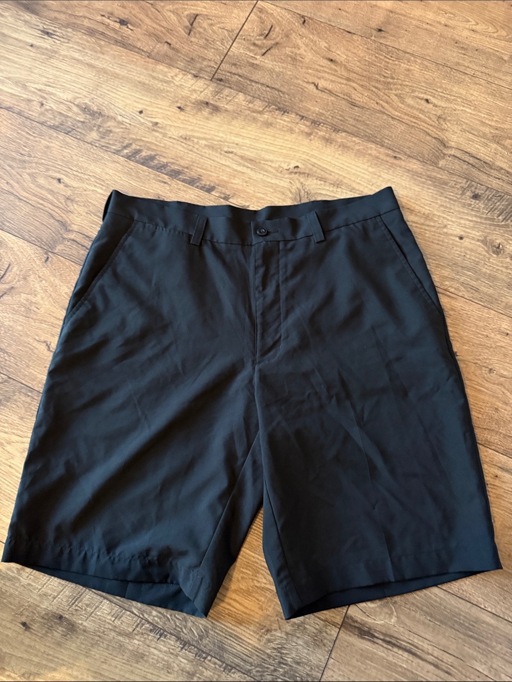 PGA Tour Black Flat Front Golf Shorts